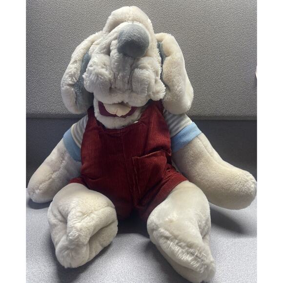 Vintage Wrinkles Dog Hand Puppet Brown Corduroy Overalls Heritage Collection‎ - Picture 2 of 10